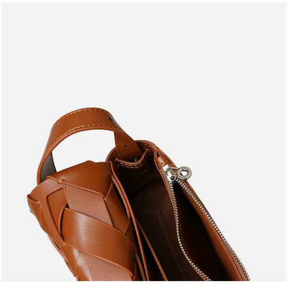 Woven Leather Crossbody Bag – Handmade Designer-Inspired Shoulder Bag