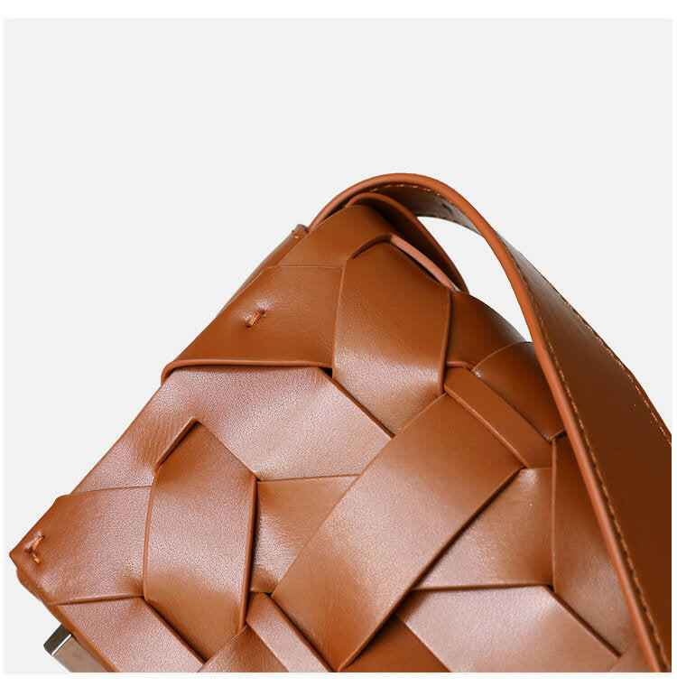Woven Leather Crossbody Bag – Handmade Designer-Inspired Shoulder Bag