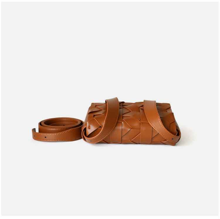 Woven Leather Crossbody Bag – Handmade Designer-Inspired Shoulder Bag