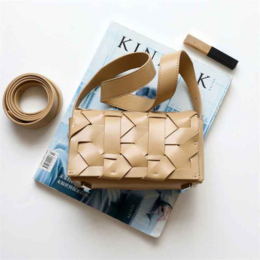 Woven Leather Crossbody Bag – Handmade Designer-Inspired Shoulder Bag