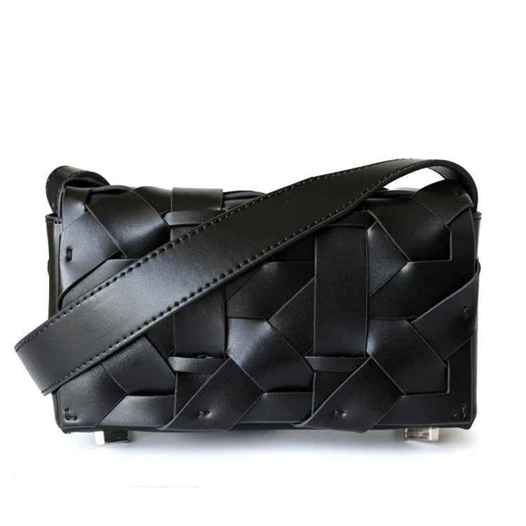 Woven Leather Crossbody Bag – Handmade Designer-Inspired Shoulder Bag