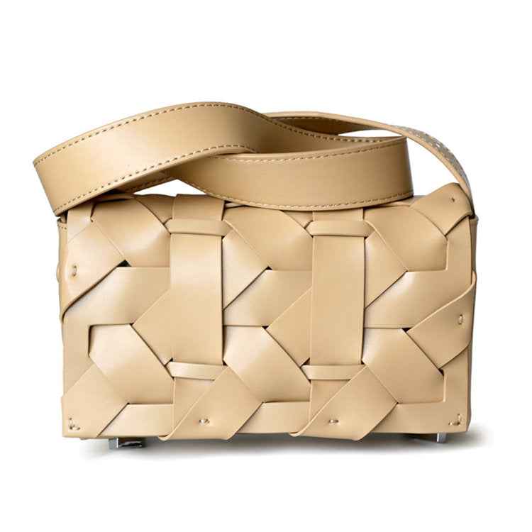 Woven Leather Crossbody Bag – Handmade Designer-Inspired Shoulder Bag