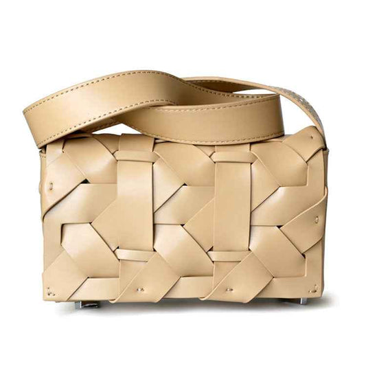 Woven Leather Crossbody Bag – Handmade Designer-Inspired Shoulder Bag