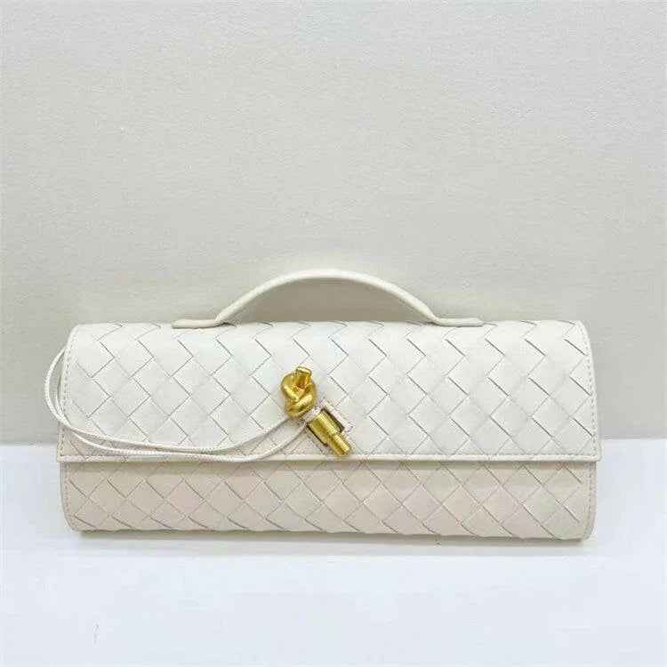 Woven Leather Clutch - Luxury Designer-Inspired Evening Bag for Timeless Elegance
