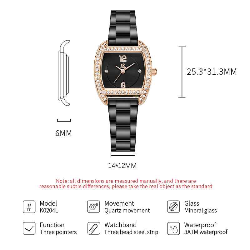 Shengke Ladies Wrist Watch – Hot Selling Luxury Stainless Steel Women’s Design Relojes de Mujer