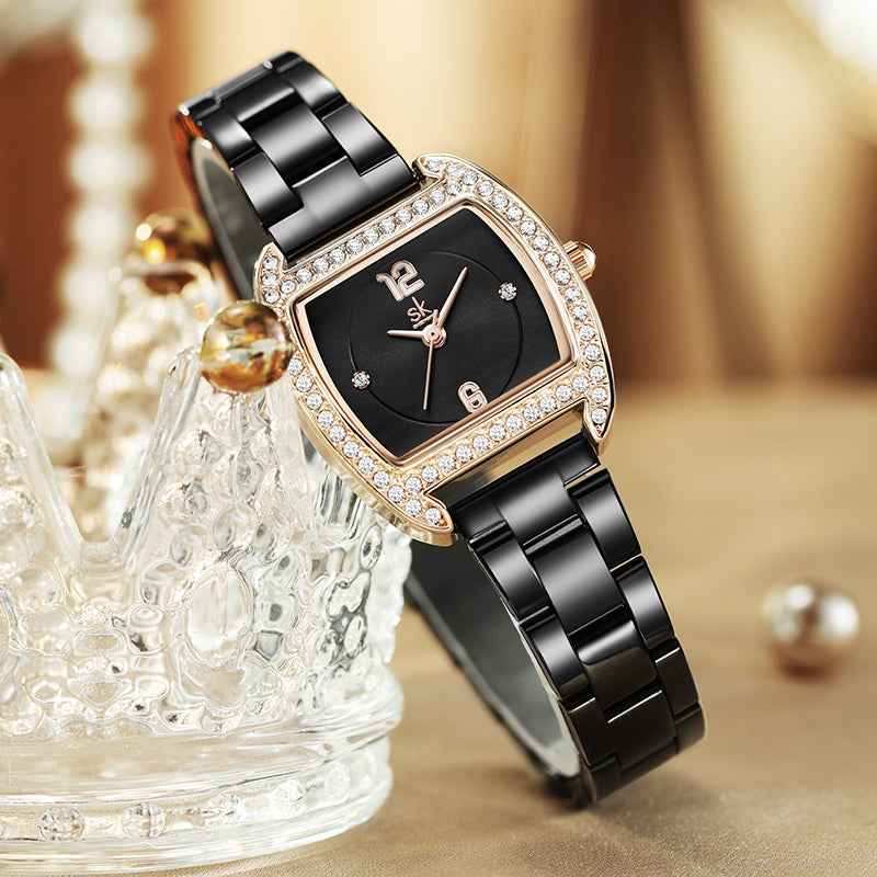 Shengke Ladies Wrist Watch – Hot Selling Luxury Stainless Steel Women’s Design Relojes de Mujer