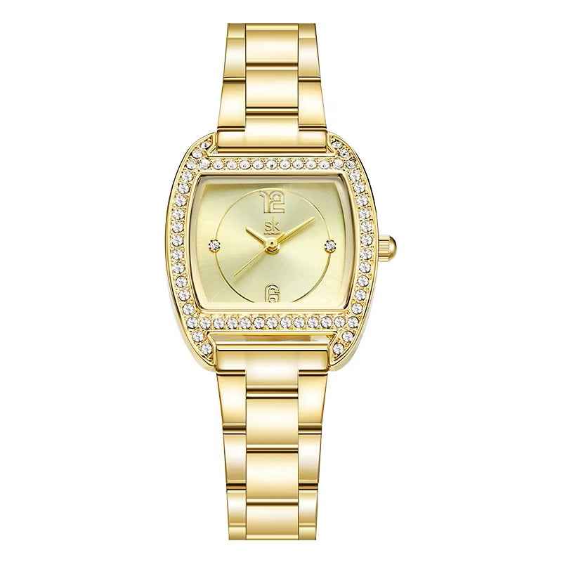 Shengke Ladies Wrist Watch – Hot Selling Luxury Stainless Steel Women’s Design Relojes de Mujer