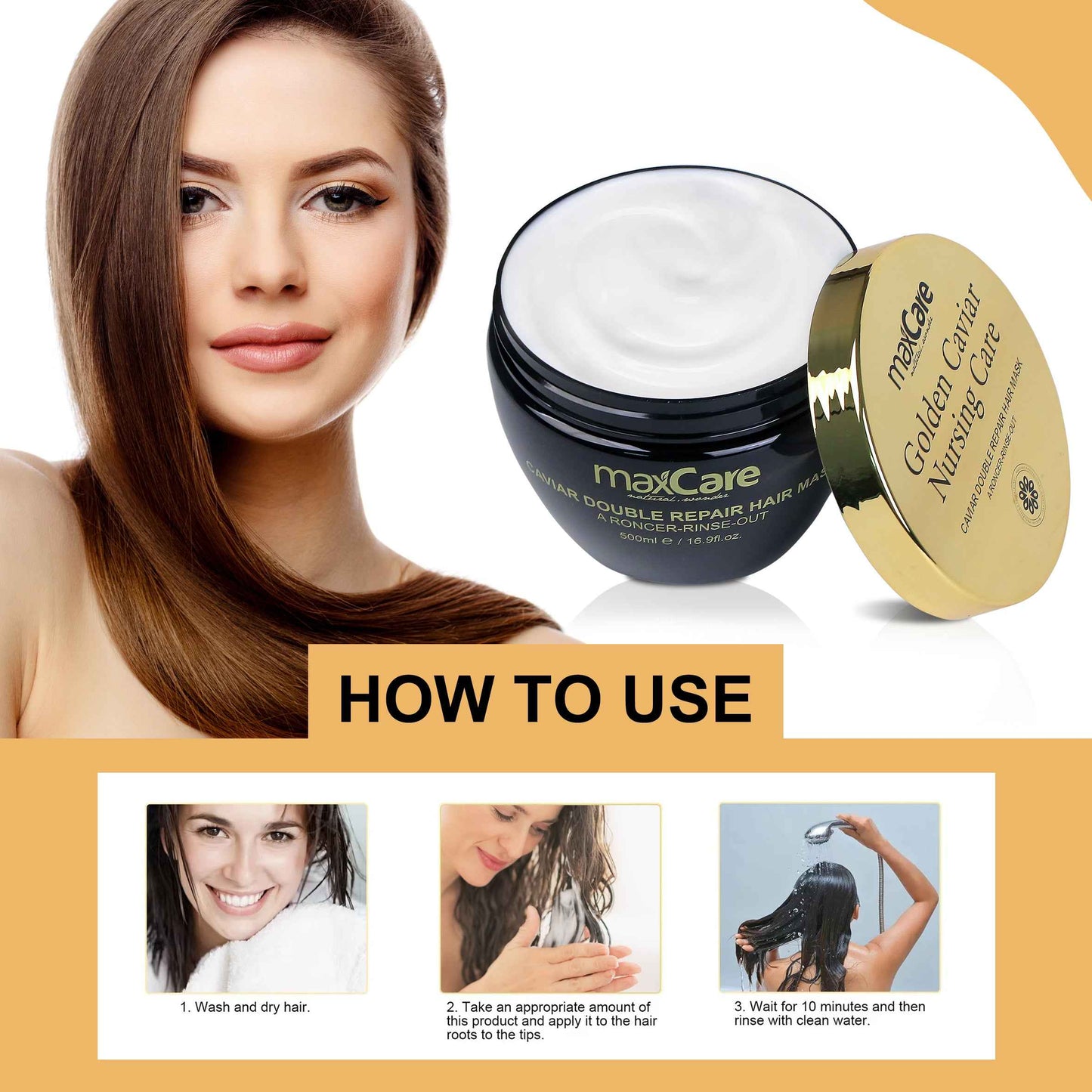 MaxCare Caviar Deep Treatment Hair Mask 500ml – For Dry, Damaged Hair