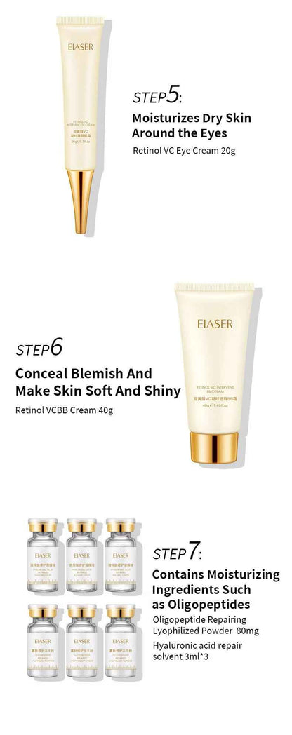 Retinol VC Repair Skincare Set – 12-Piece Anti-Aging Kit for Women
