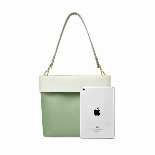 Genuine Leather Bucket Bag – Luxury Crossbody Shoulder Purse