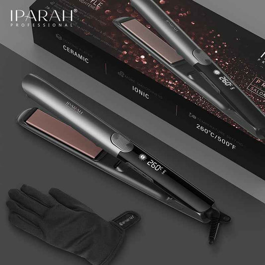 IPARAH P-112 Ionic Hair Straightener 260℃ Flat Iron with LED Display