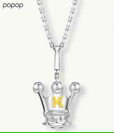 POP MART Labubu Popop Royal Molly Silver Necklace - 925 Silver Jewelry