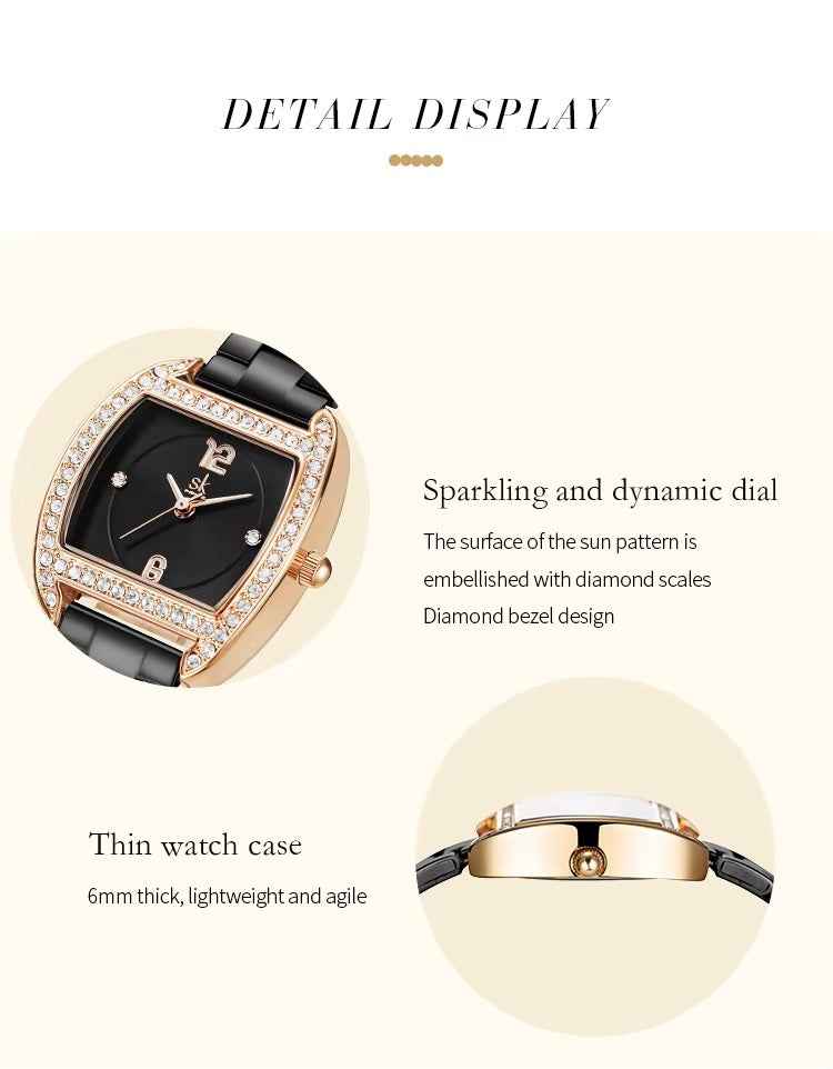 Shengke Ladies Wrist Watch – Hot Selling Luxury Stainless Steel Women’s Design Relojes de Mujer