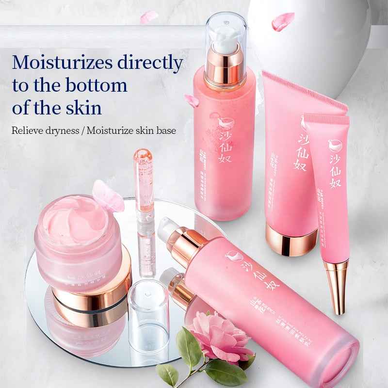 Pink Vegan Hydration Skincare Set – 11-Piece Anti-Aging Camellia Facial Care Gift Kit