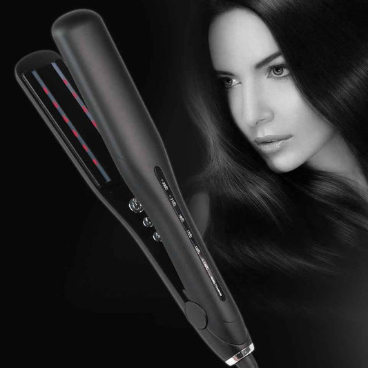 GLADAY Hair Straightener - 3-in-1 Red Infrared Titanium Tool, 230°C