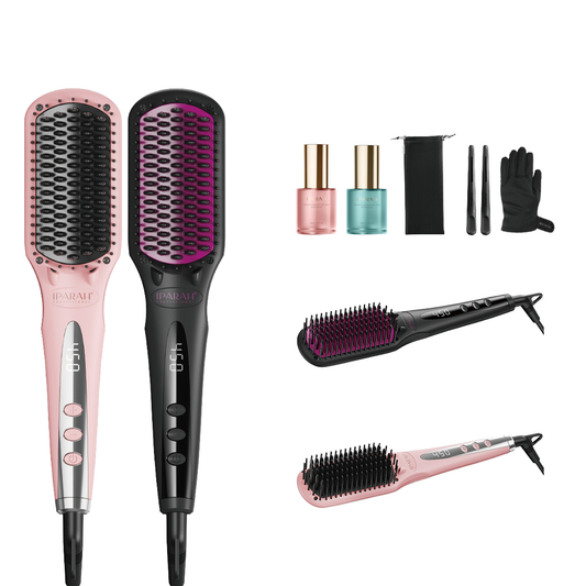 IPARAH P-282 Ionic Hair Straightener Brush | Ceramic Coating Electric - Trend Den