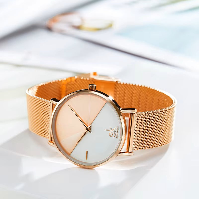 Shengke K0095L Women’s Quartz Watch – Moissanite Dial, Elegant Design