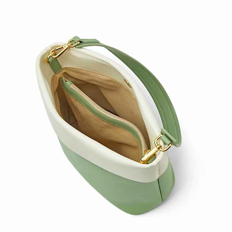 Genuine Leather Bucket Bag – Luxury Crossbody Shoulder Purse