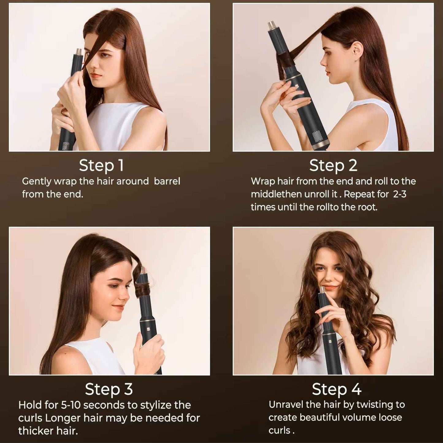 FivePlus 5-in-1 Hair Styler & Dryer – Straighten, Curl & Volumize