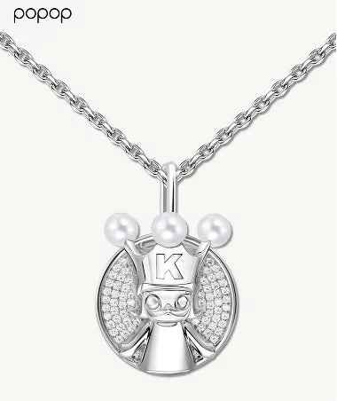 POP MART Labubu Popop Royal Molly Silver Necklace - 925 Silver Jewelry