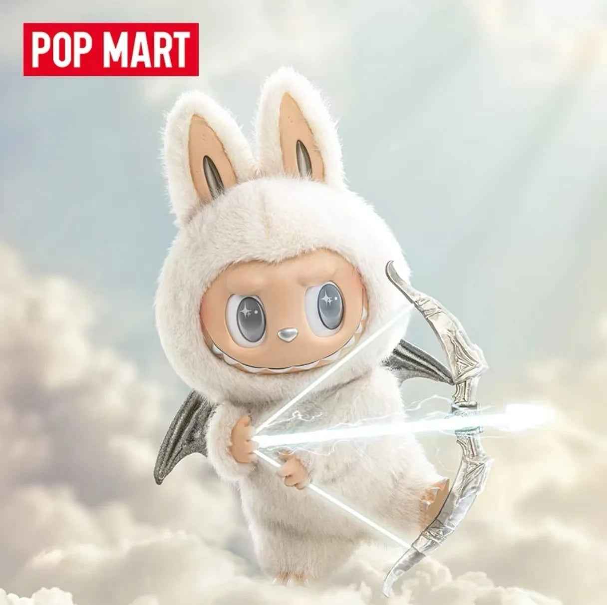 POP MART Labubu Angel Doll in Clouds – Large Vinyl Face Collectible