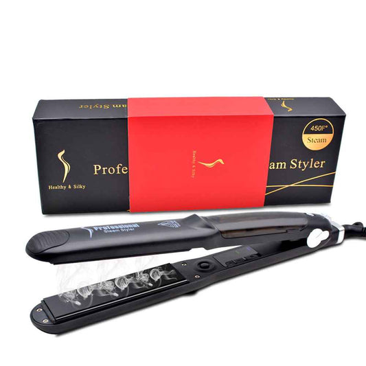 GLADAY Tourmaline Steam Hair Straightener – 230°C LED Flat Iron