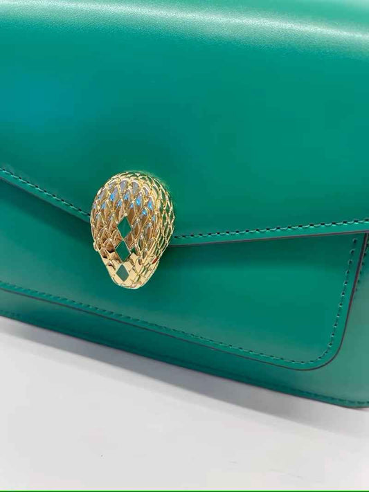 Serpenti Leather Crossbody Bag – Maxi Chain Luxury Designer Bag