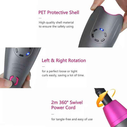 FivePlus 360° Automatic Rotating Hair Curler – Electric Curling Wand