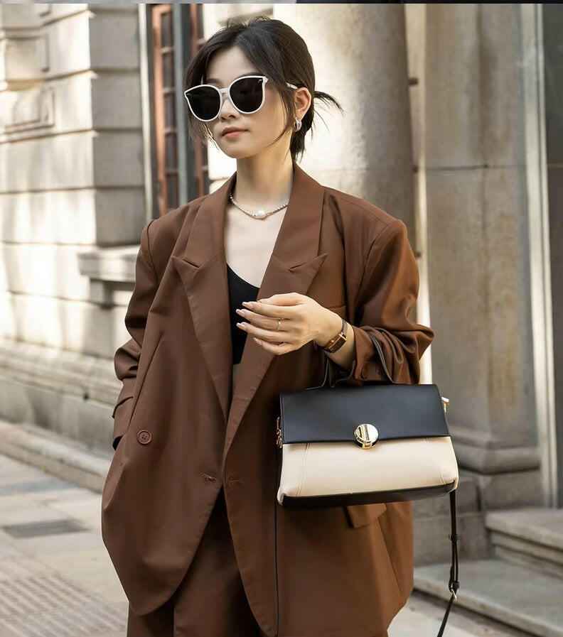 Leather Crossbody Bag - Luxury Designer-Inspired Armpit Bag
