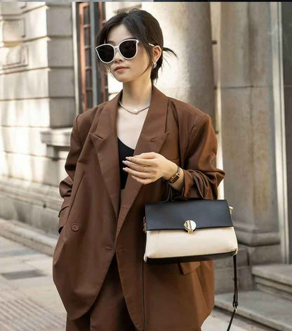 Leather Crossbody Bag - Luxury Designer-Inspired Armpit Bag