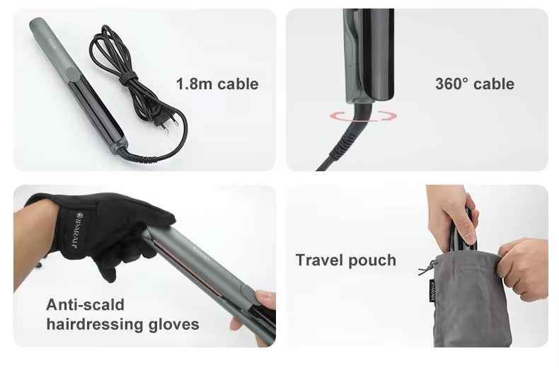 IPARAH P-112 Ionic Hair Straightener 260℃ Flat Iron with LED Display