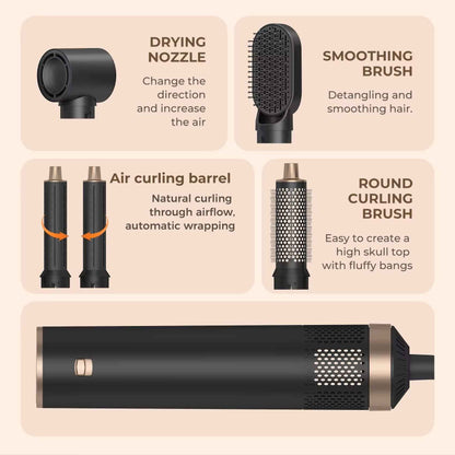 FivePlus 5-in-1 Hair Styler & Dryer – Straighten, Curl & Volumize