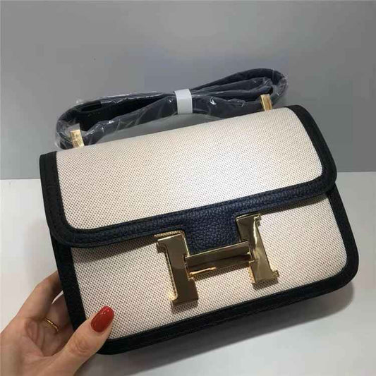 Trendy Canvas Crossbody Bag – Designer-Inspired Leather Shoulder Bag