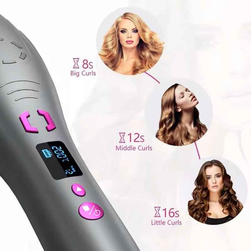FivePlus 360° Automatic Rotating Hair Curler – Electric Curling Wand