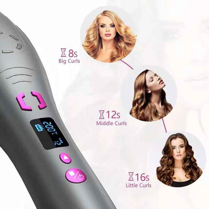 FivePlus 360° Automatic Rotating Hair Curler – Electric Curling Wand