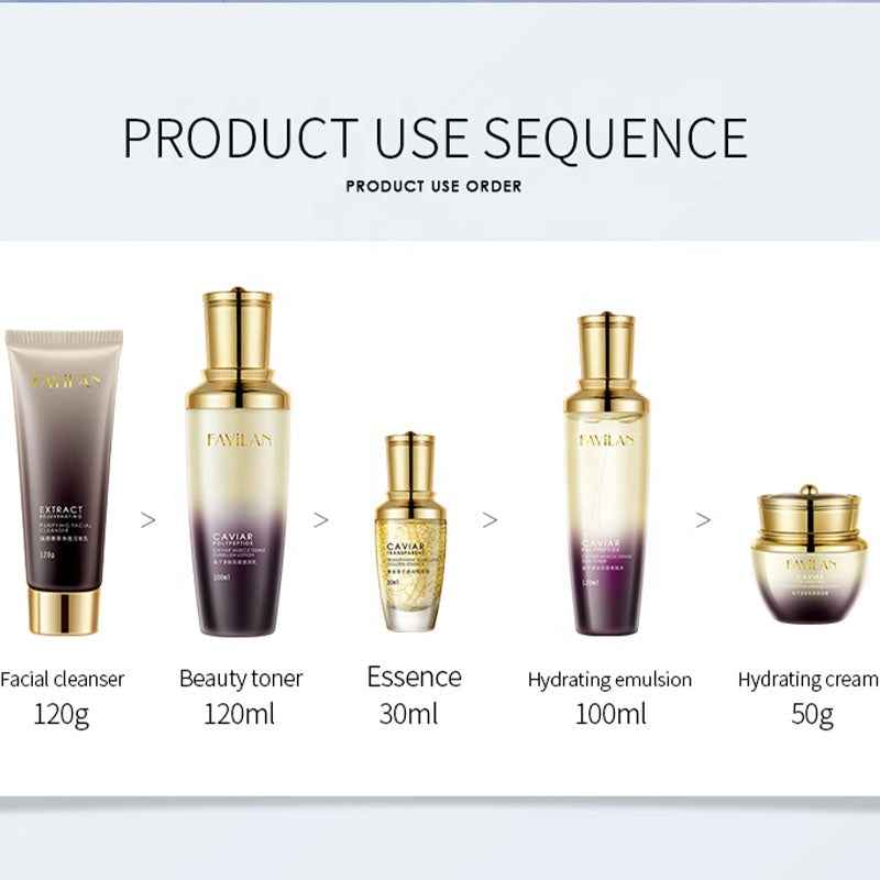 Herbal Caviar Peptide Anti-Aging Skincare Set for Women