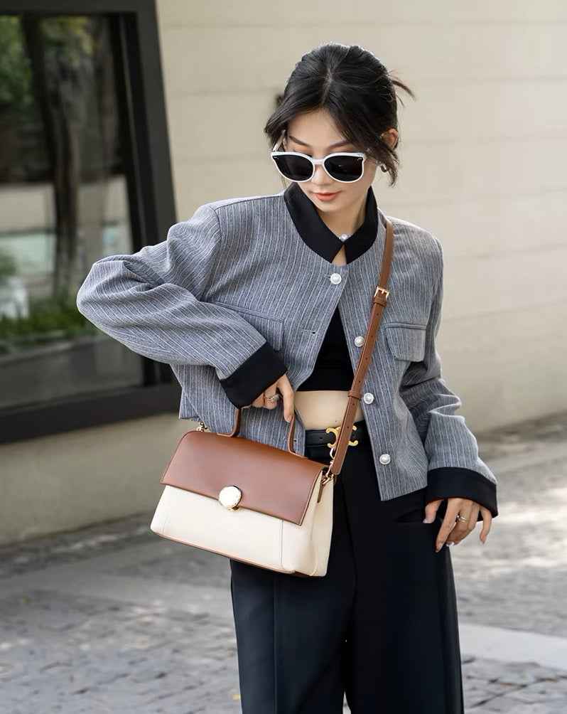 Leather Crossbody Bag - Luxury Designer-Inspired Armpit Bag