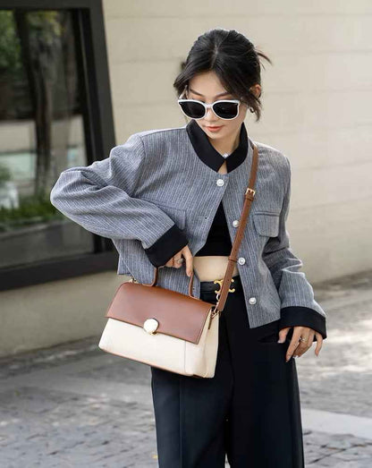 Leather Crossbody Bag - Luxury Designer-Inspired Armpit Bag
