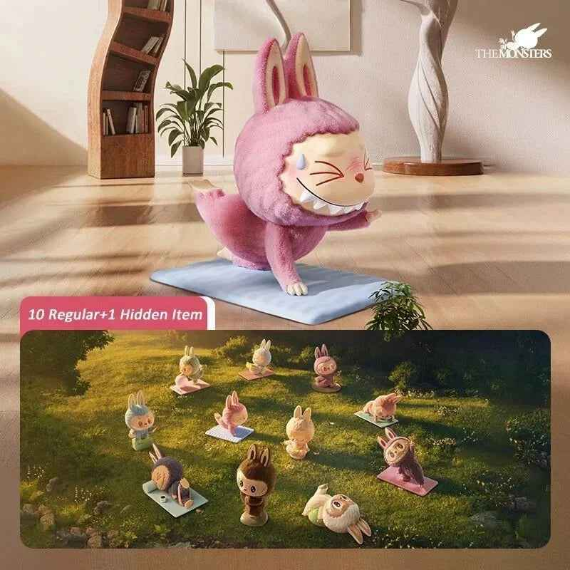 POP MART Labubu Lazy Yoga Mystery Box Figure Toy - Unbox the Fun!