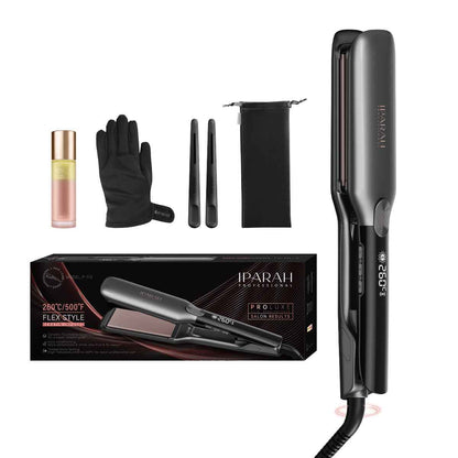 IPARAH Professional Wide Flat Iron Hair Straightener – Fast Heat, Ionic Styling