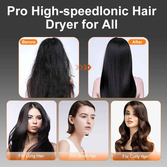 FivePlus 1800W Professional Hair Dryer – Negative Ion Blow Dryer