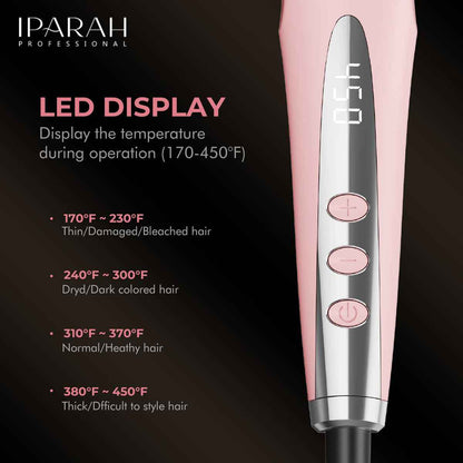 IPARAH P-282 Ionic Hair Straightener Brush | Ceramic Coating Electric