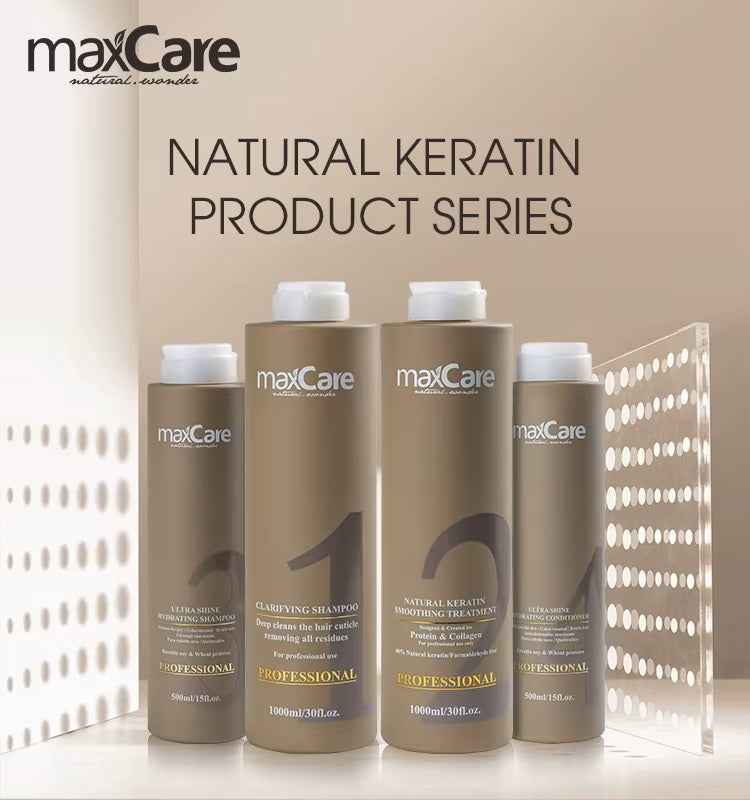 MaxCare Brazilian Keratin Treatment Full Set – Long-Lasting Anti-Frizz