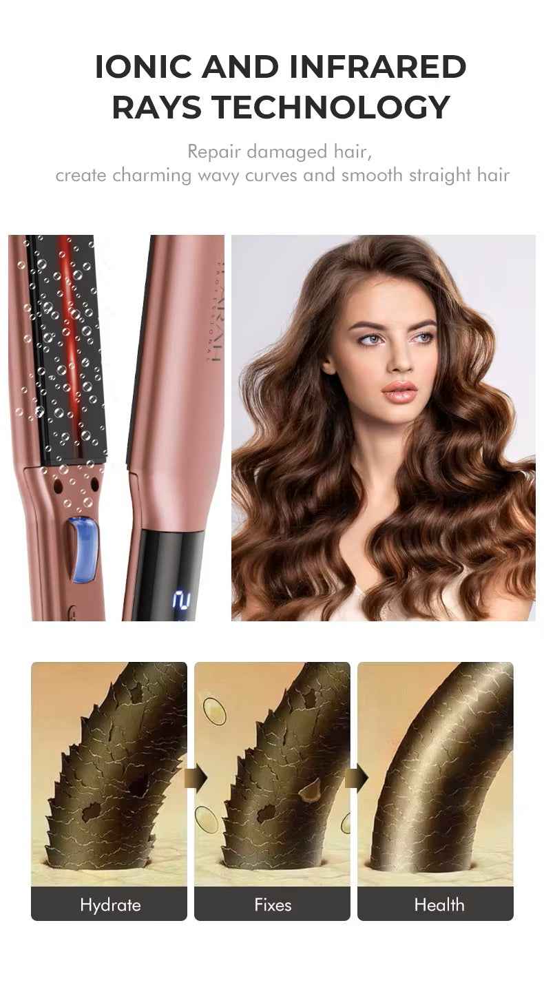 IPARAH Ceramic Flat Iron Hair Straightener with Infrared & Negative Ions