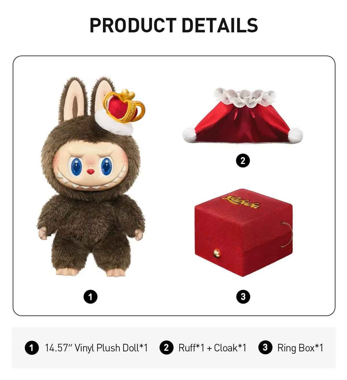 King & Queen Labubu Plush Toy Set – Pop Mart Official Combo