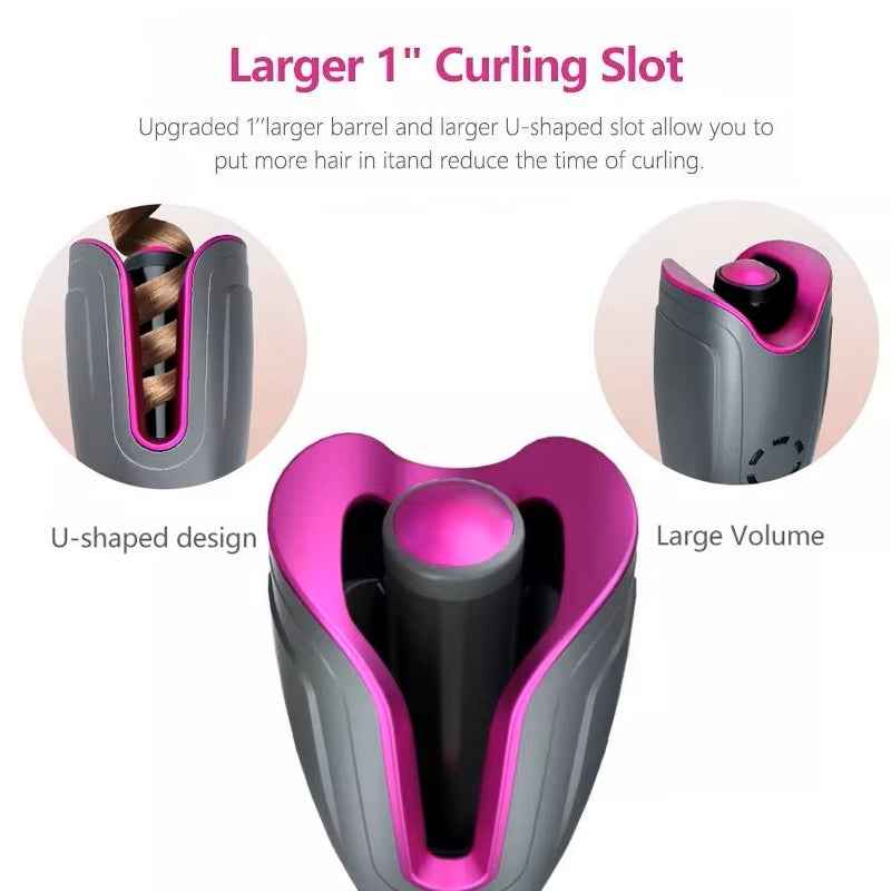 FivePlus 360° Automatic Rotating Hair Curler – Electric Curling Wand