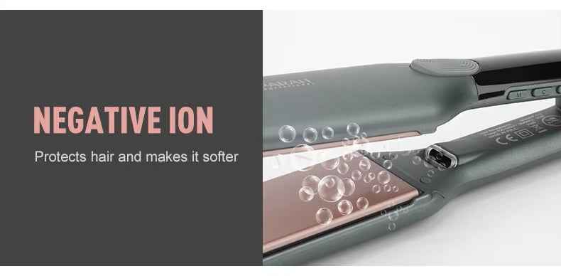 IPARAH Professional Wide Flat Iron Hair Straightener – Fast Heat, Ionic Styling