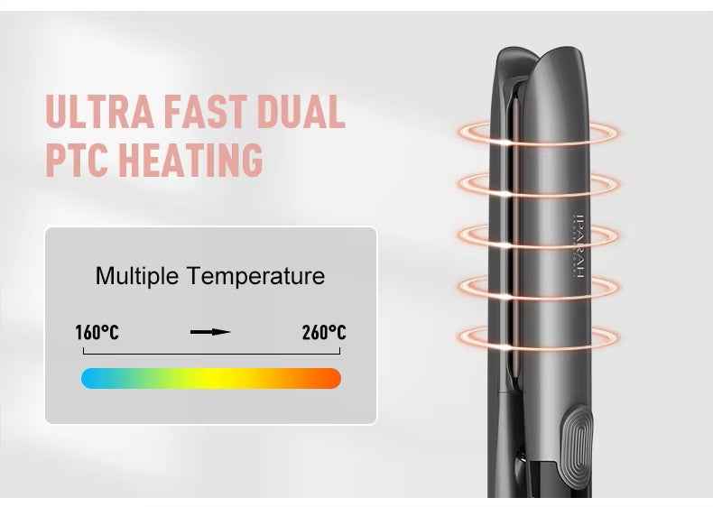 IPARAH P-112 Ionic Hair Straightener 260℃ Flat Iron with LED Display
