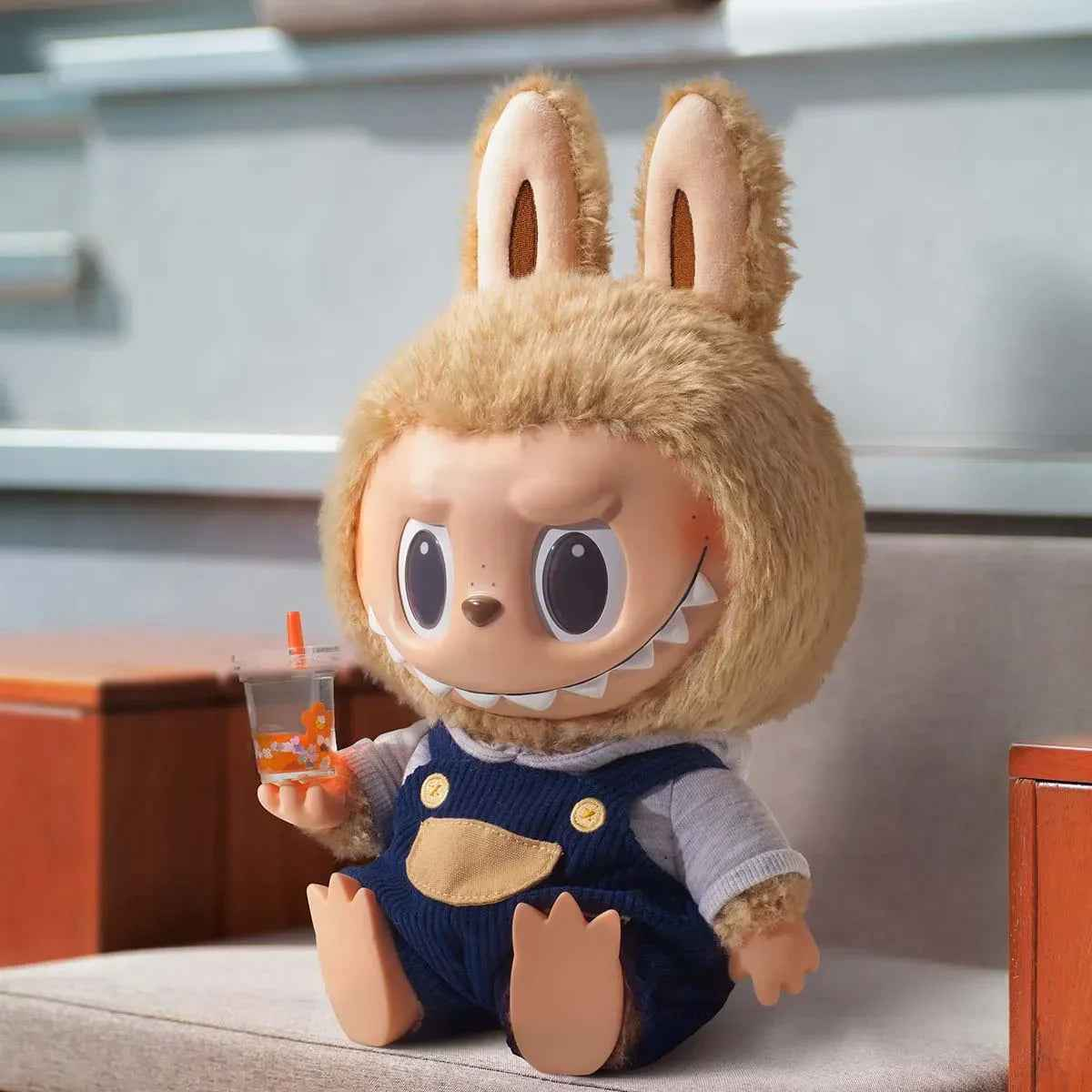 POP MART Big Labubu Vinyl Plush Doll – 37cm Time to Chill Plush Toy