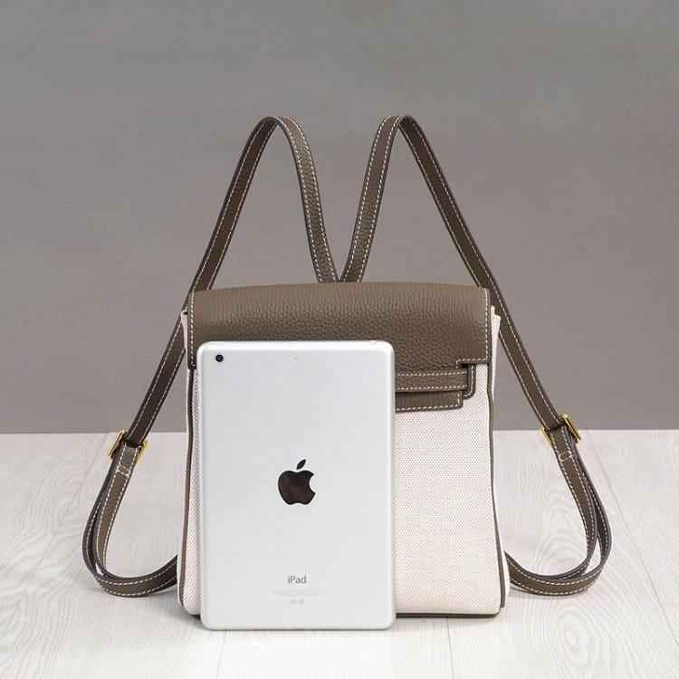 Luxury Leather Backpack Tote - Vintage Kelly-Inspired Design for Elegant Carrying